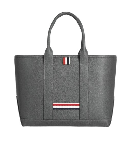 Thom Browne Striped Handbag In Gray