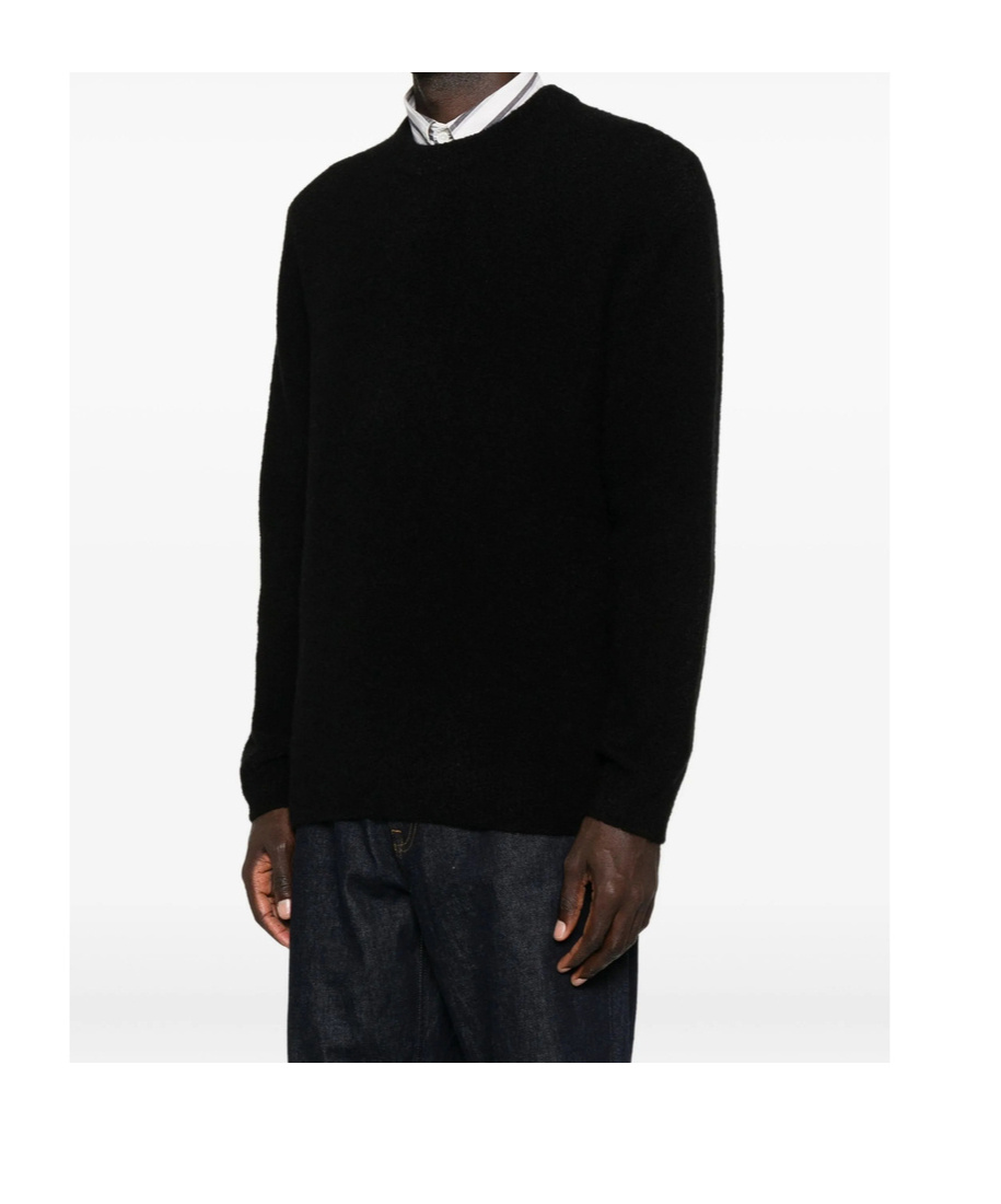 Soft Goat Long-sleeved Sweater In Black