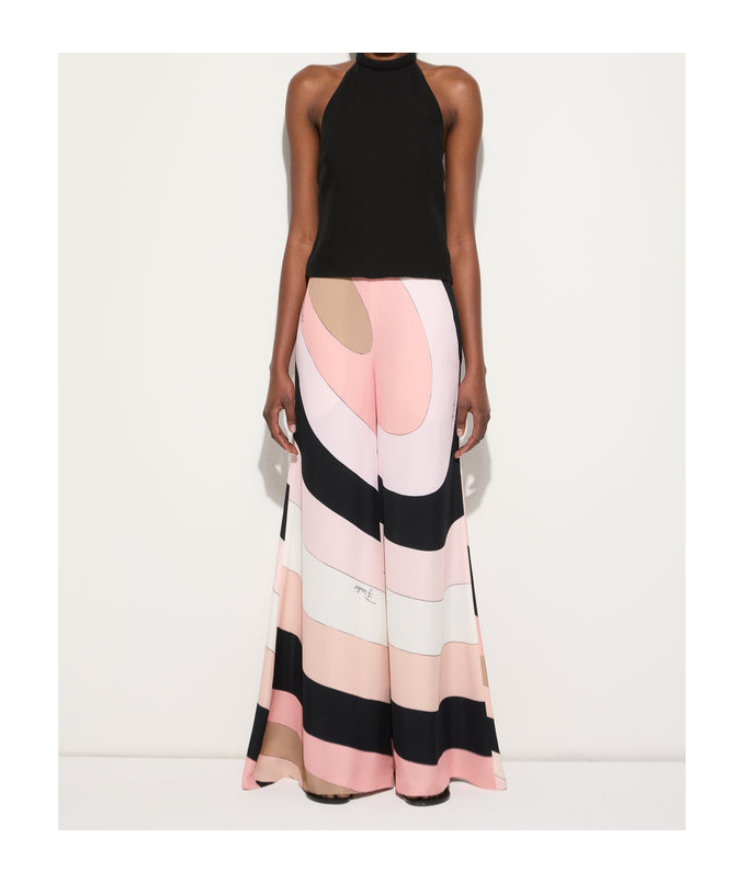 Pucci Halter Neck Geometric-print Jumpsuit In Black