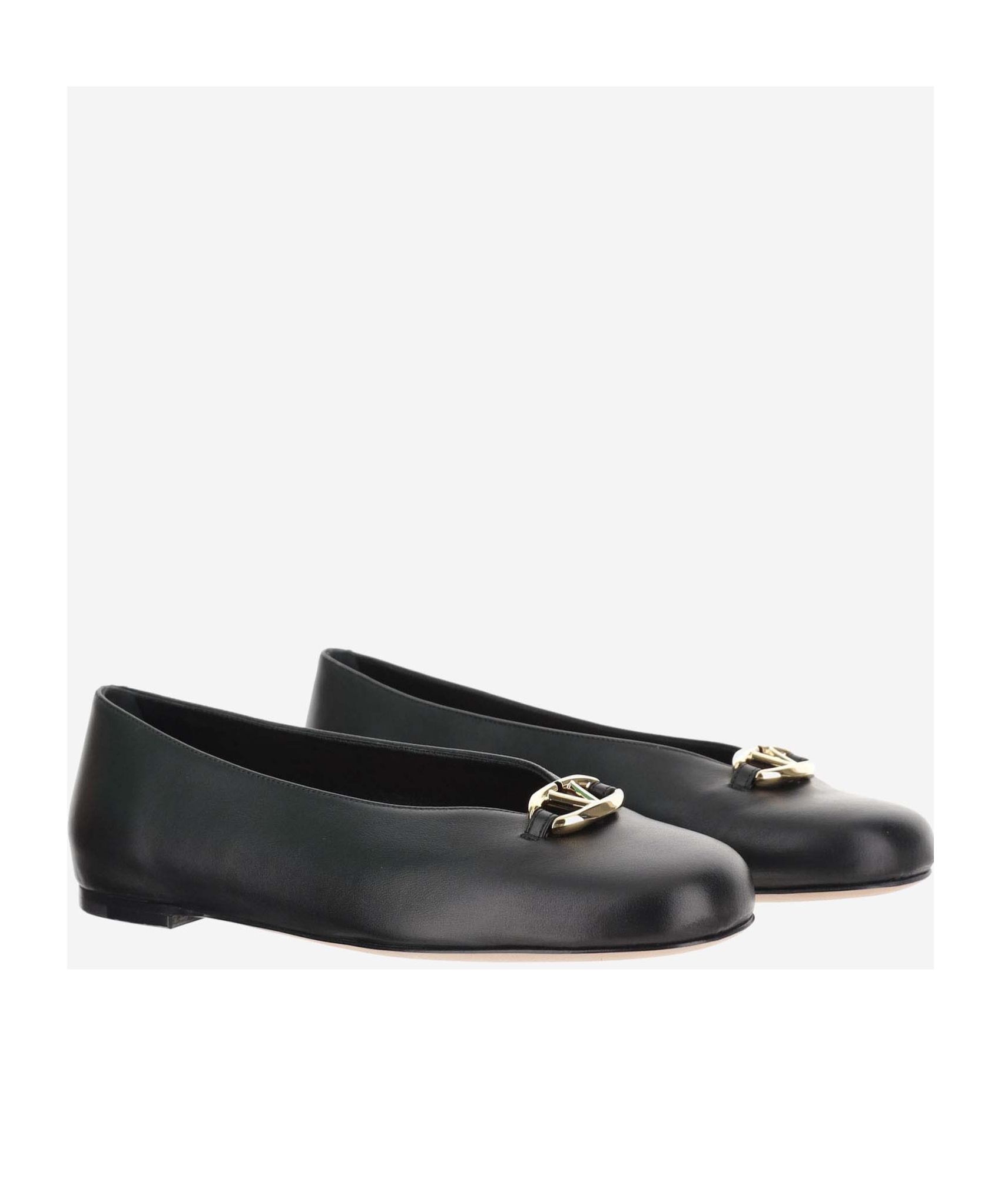 Valentino 'ballet Flats Vlogo: In Black