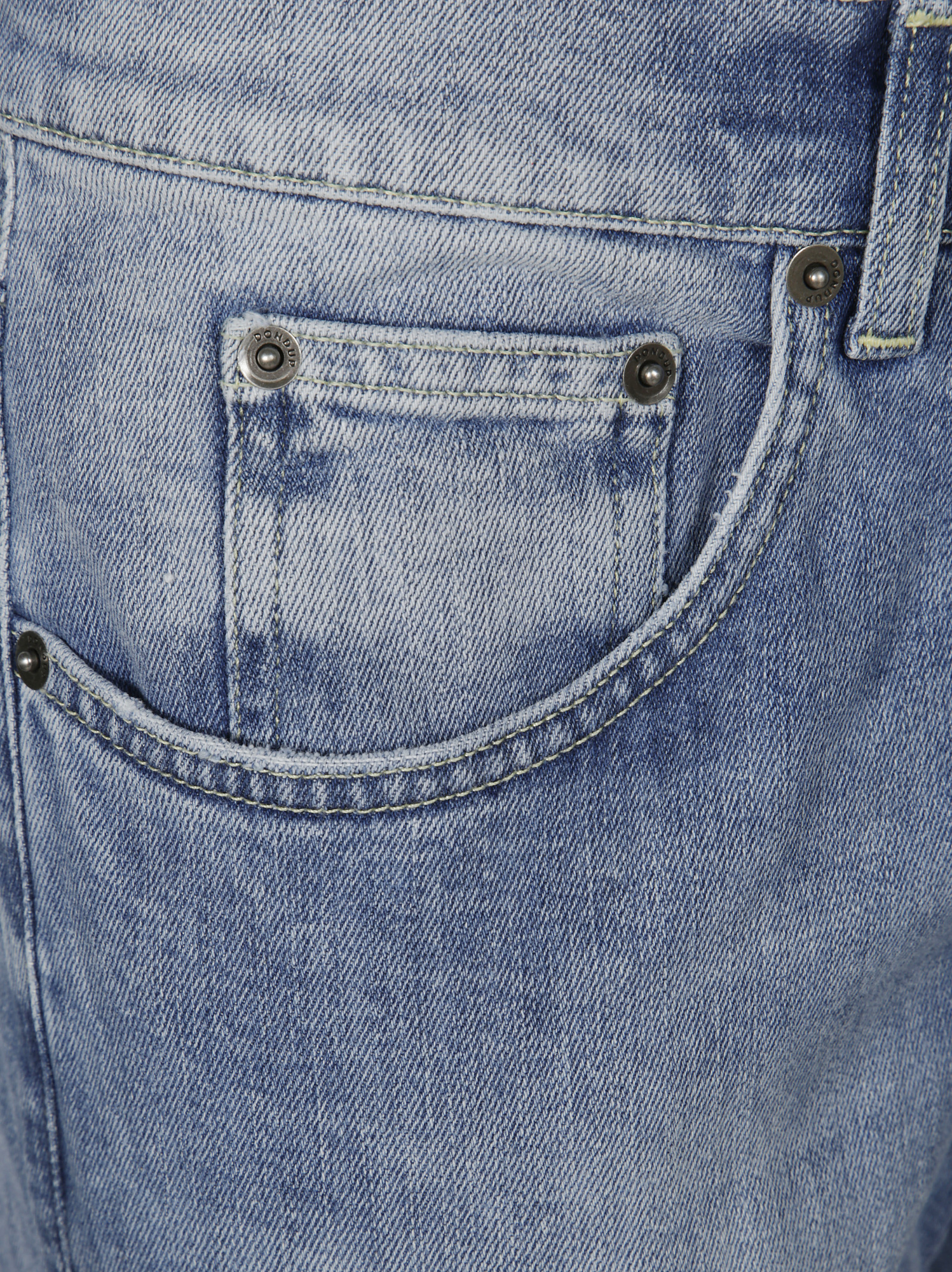 Dondup Light Wash Relaxed-fit Jeans With Rolled Cuffs In Blue