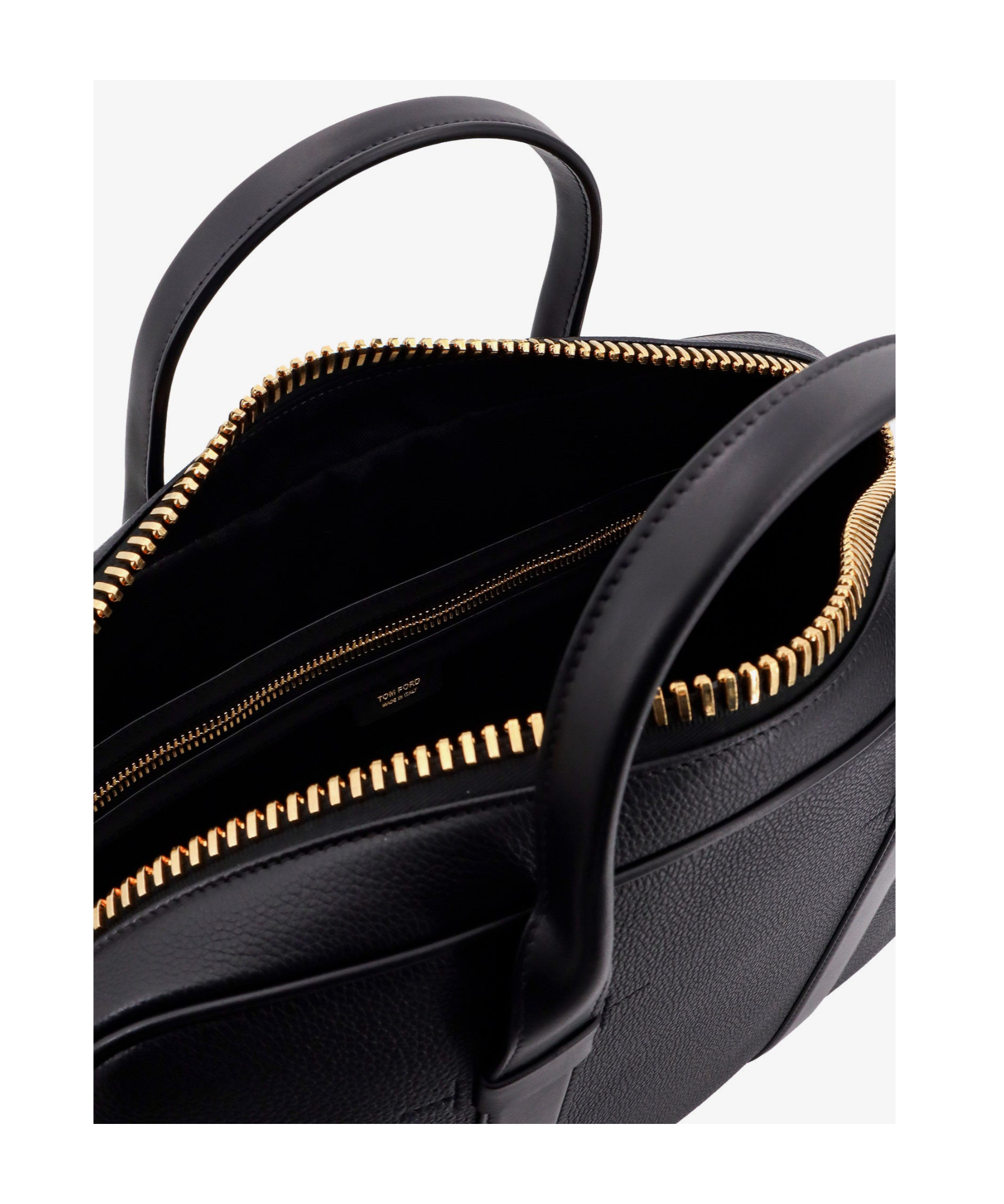 Tom Ford Zipped Leather Briefcase In Black