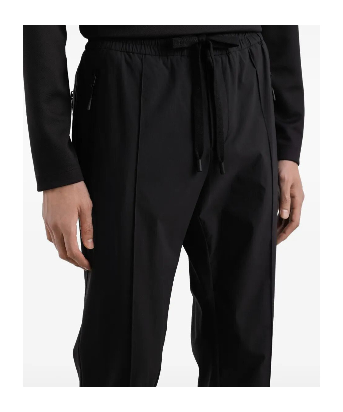 Dolce & Gabbana Joggers In Herringbone Jersey In Black