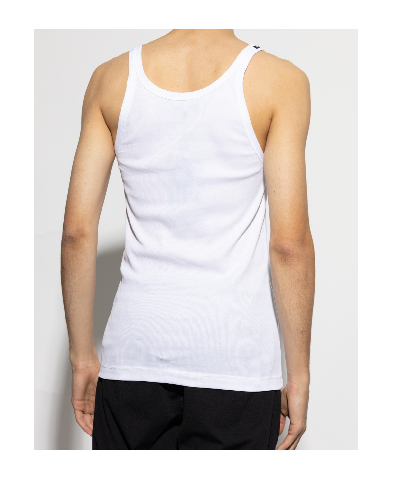 Dolce & Gabbana White Cotton Tank Top In White