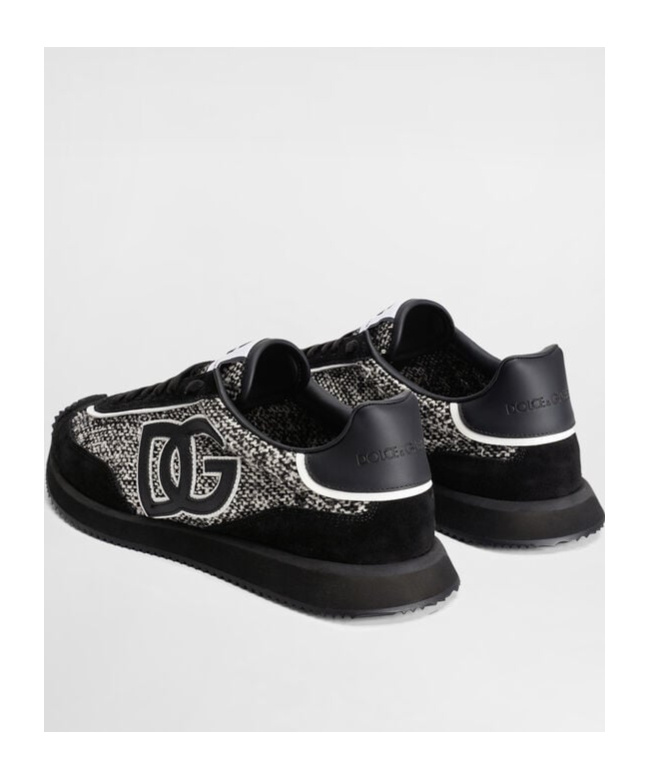 Dolce & Gabbana Low-top Wool Sneakers With Suede Inserts