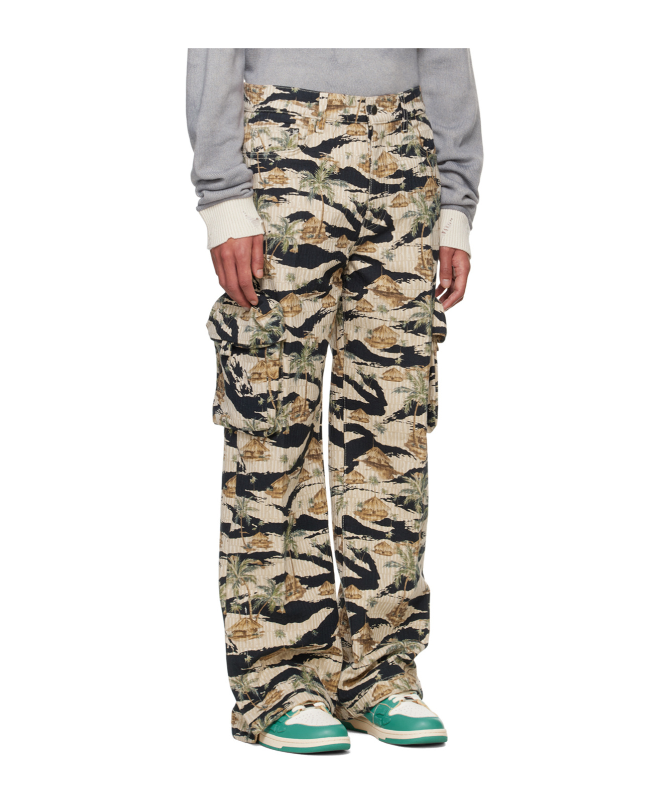 Amiri Pattern Work Casual Pants In Multicolor