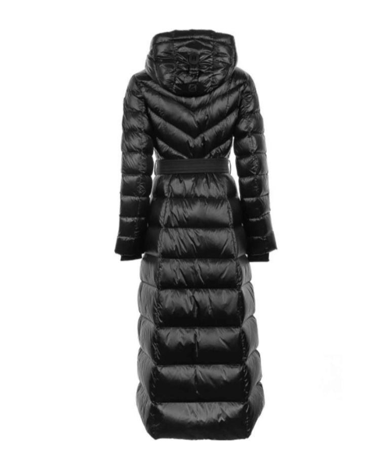 Mackage Long Cotton Coat In Black