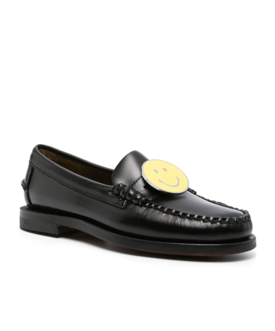 SEBAGO SMILEY FACE LEATHER LOAFERS 