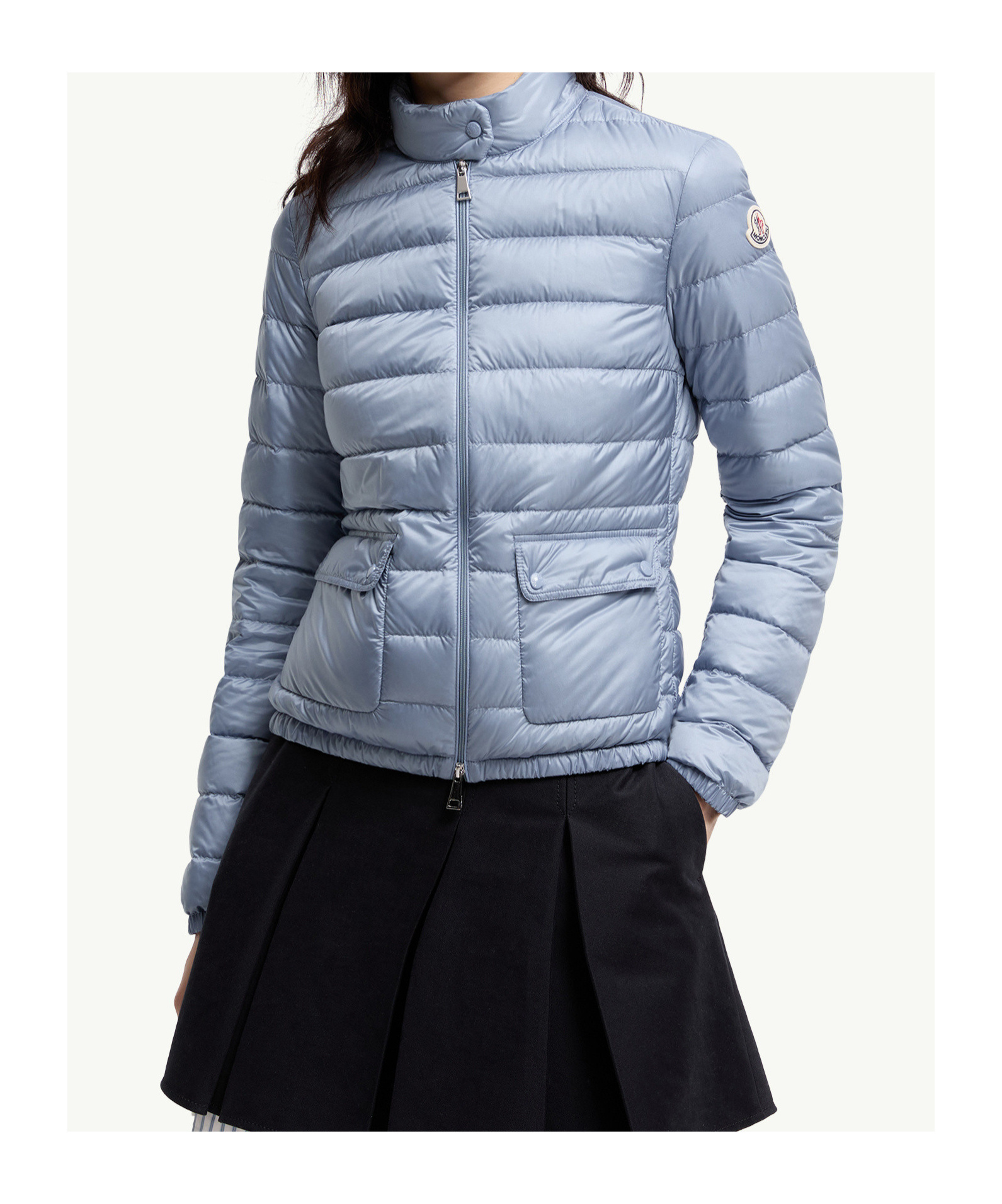 Moncler Lans Packable Short Down Jacket In Blue