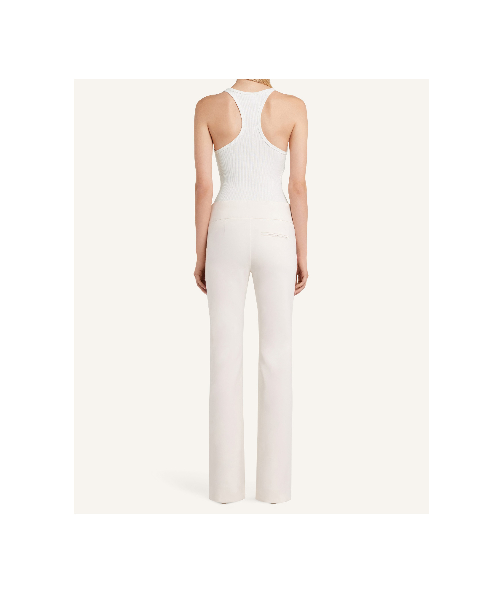 Courrèges Twist-detail Top With Deep V-neckline In White
