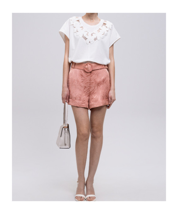 Twinset Floral Patch T-shirt In White