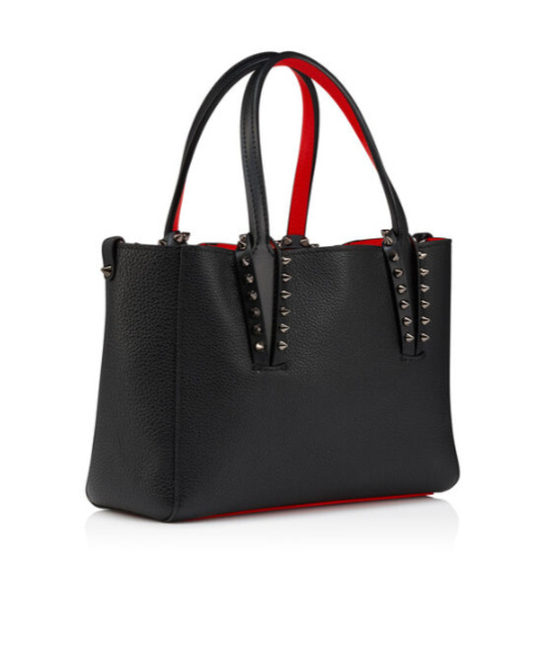Christian Louboutin Cabata Stud Embellished Mini Tote Bag In Black