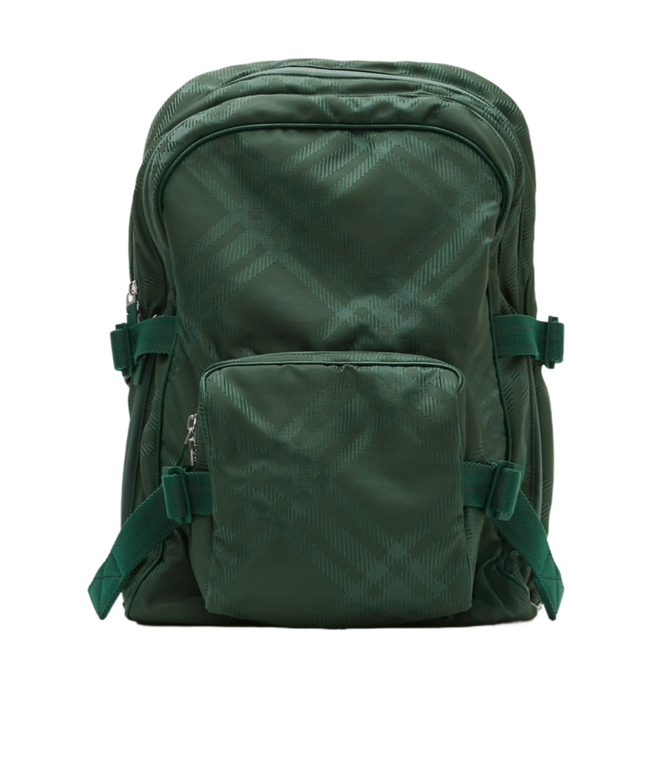 Burberry Checked Jacquard Backpack In Green