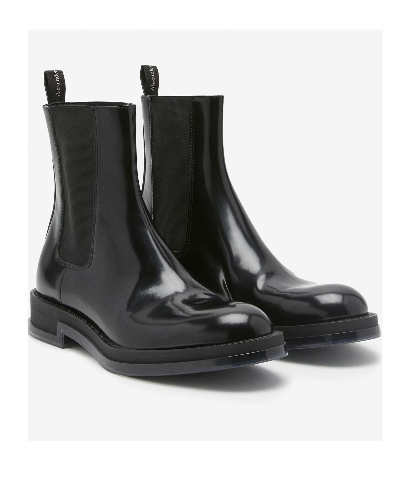 Alexander Mcqueen Man Ankle Boots Black Size 7 Soft Leather In Black