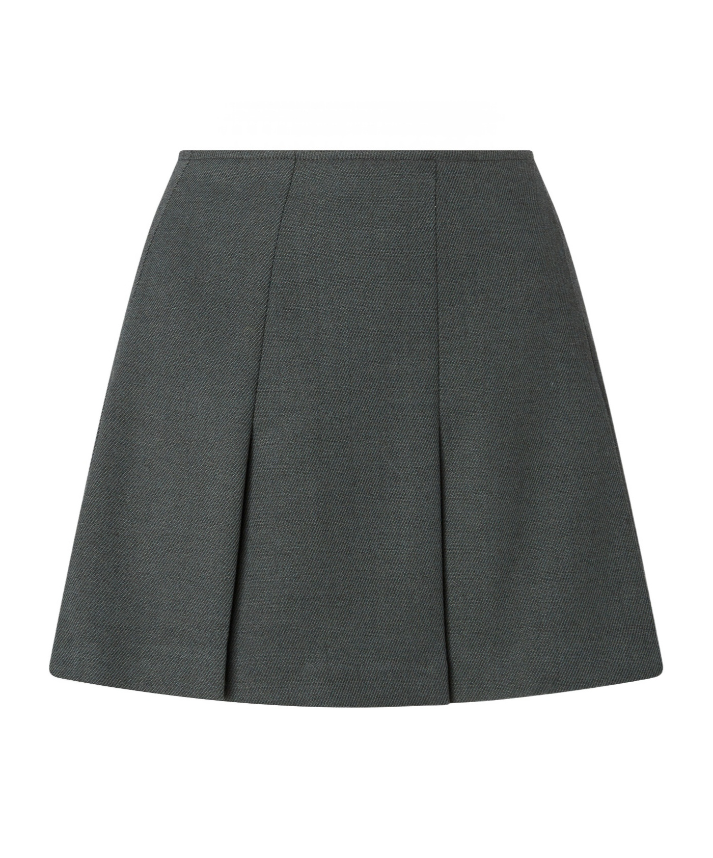 Pinko Pleated Wool-blend Mini Skirt In Gray