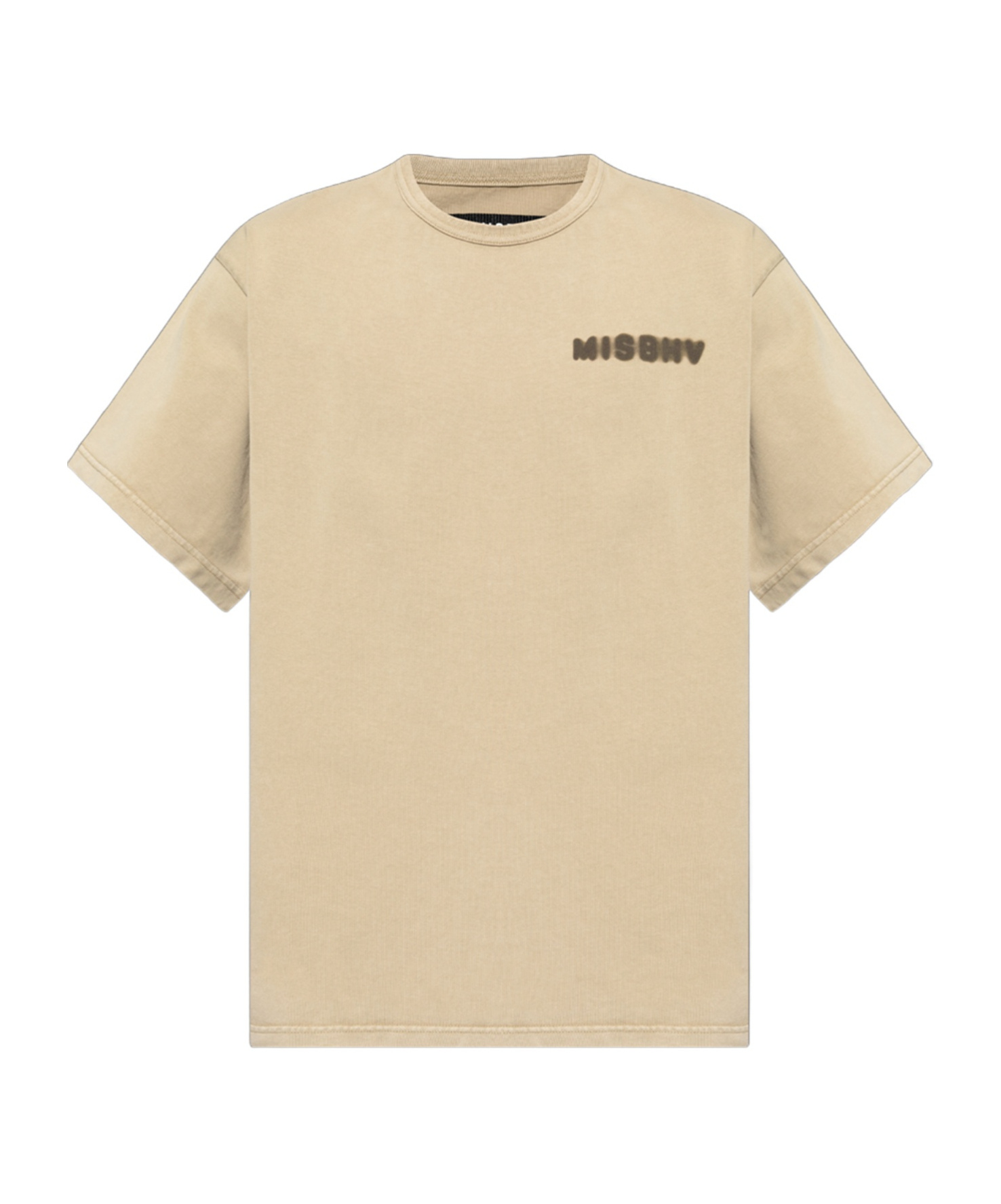 Misbhv Logo-print Cotton T-shirt In Nude