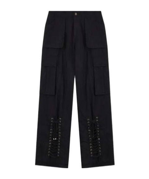 We11 Done Belt-loop Casual Pants In Black