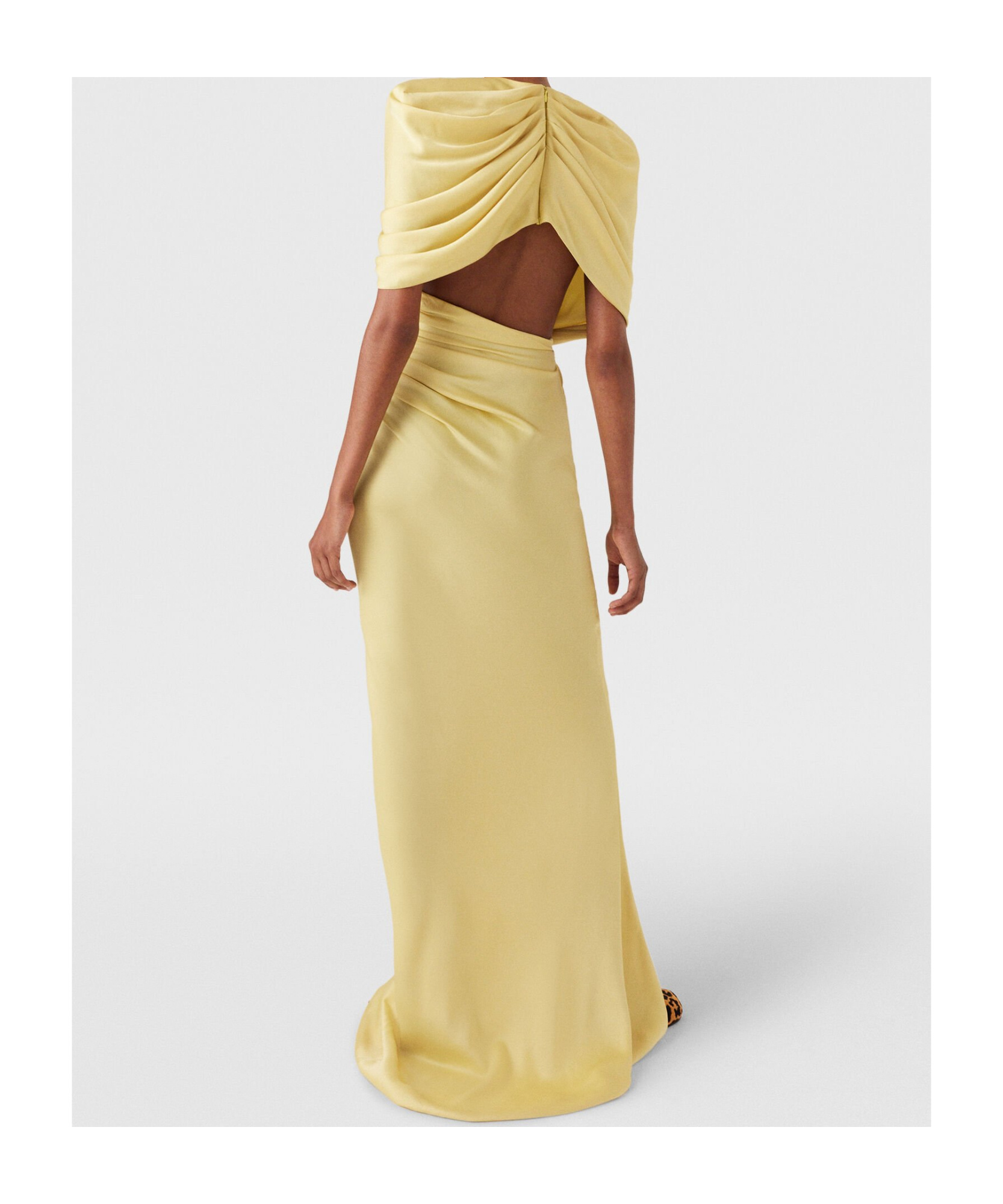 Stella Mccartney Draped One Shoulder Maxi Dress In Nude