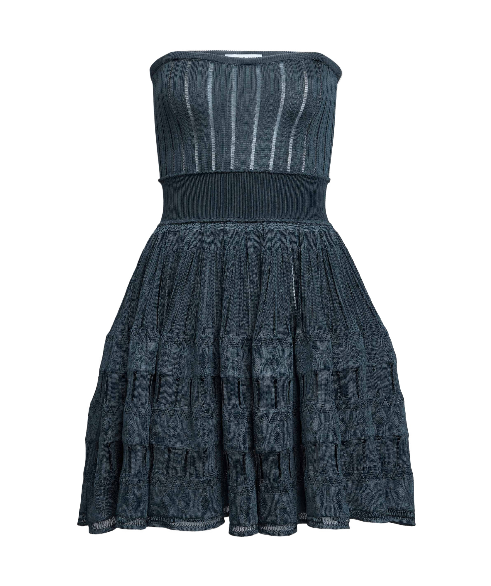 Alaïa A-line Crinoline Mini Dress With Removable Straps In Black