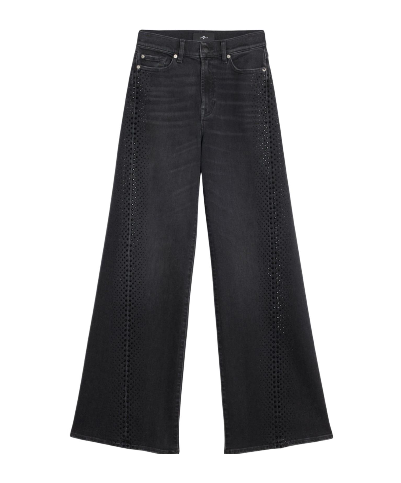 7 For All Mankind High-waisted Jeans In Black