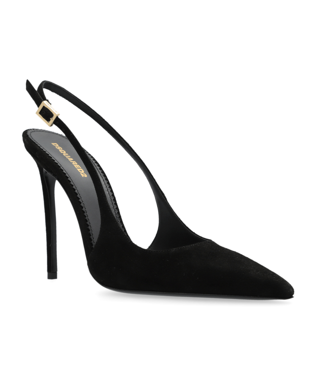 Shop Dsquared2 125mm Suede Slingback Pumps In Black