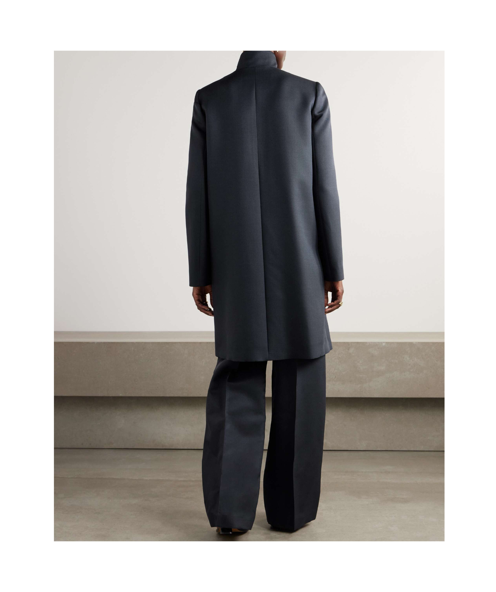 Loro Piana Danny Wool And Silk-blend Coat In Blue