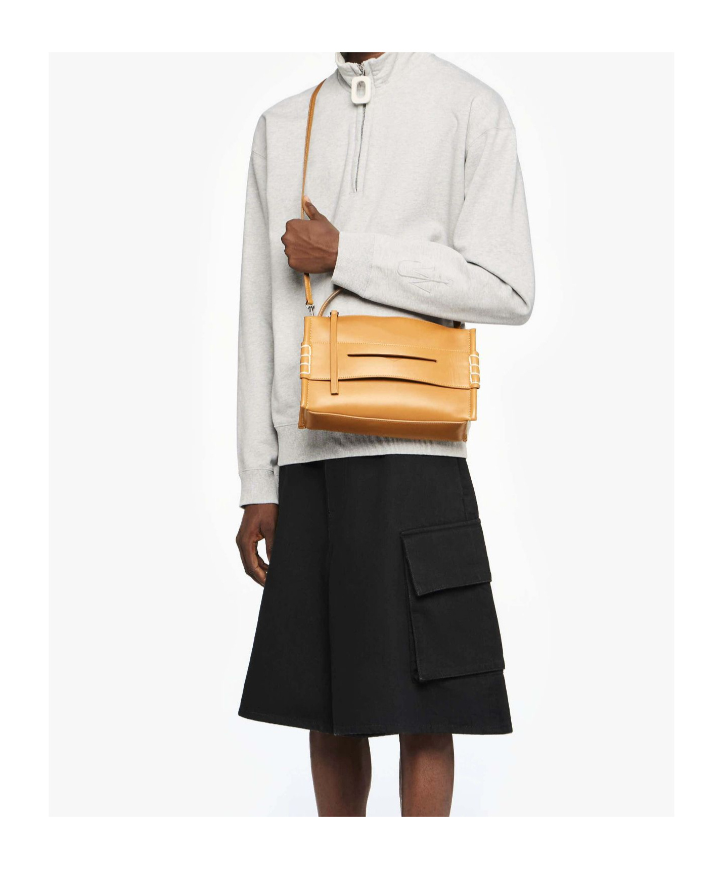 Jw Anderson Sweatshirt With Half Zip In White