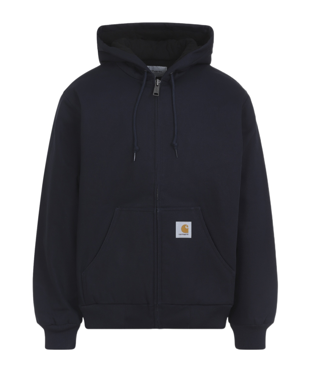 Carhartt Hooded Jacket With Pockets And Ribbed Finish In Blue