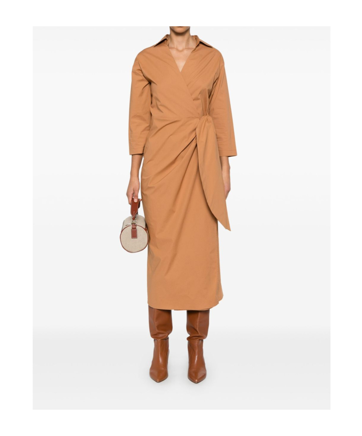 Shop Twinset Poplin Midi Dress