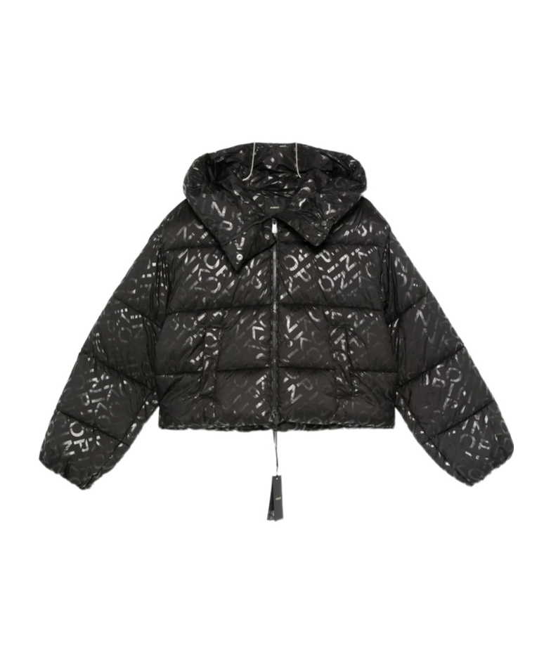 Pinko Short Down Jacket In Black