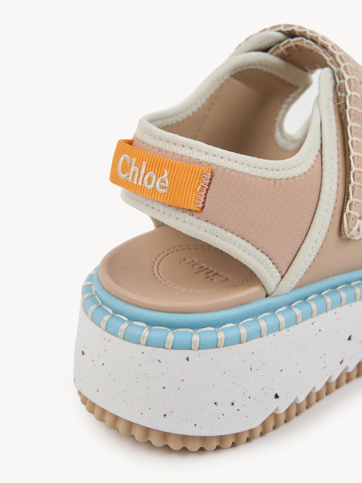 Shop Chloé Nama Platform Sandals In White