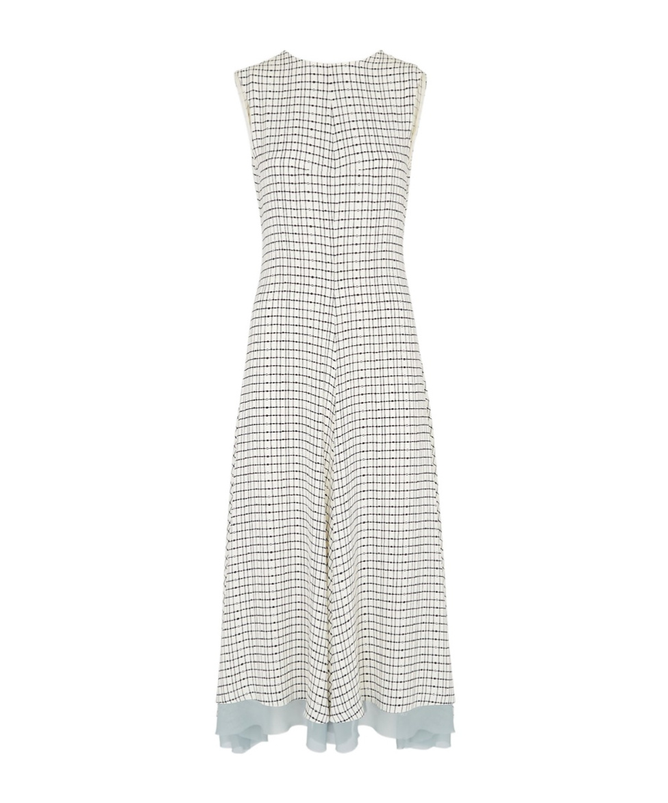 Fendi Printed Silk Dress In White