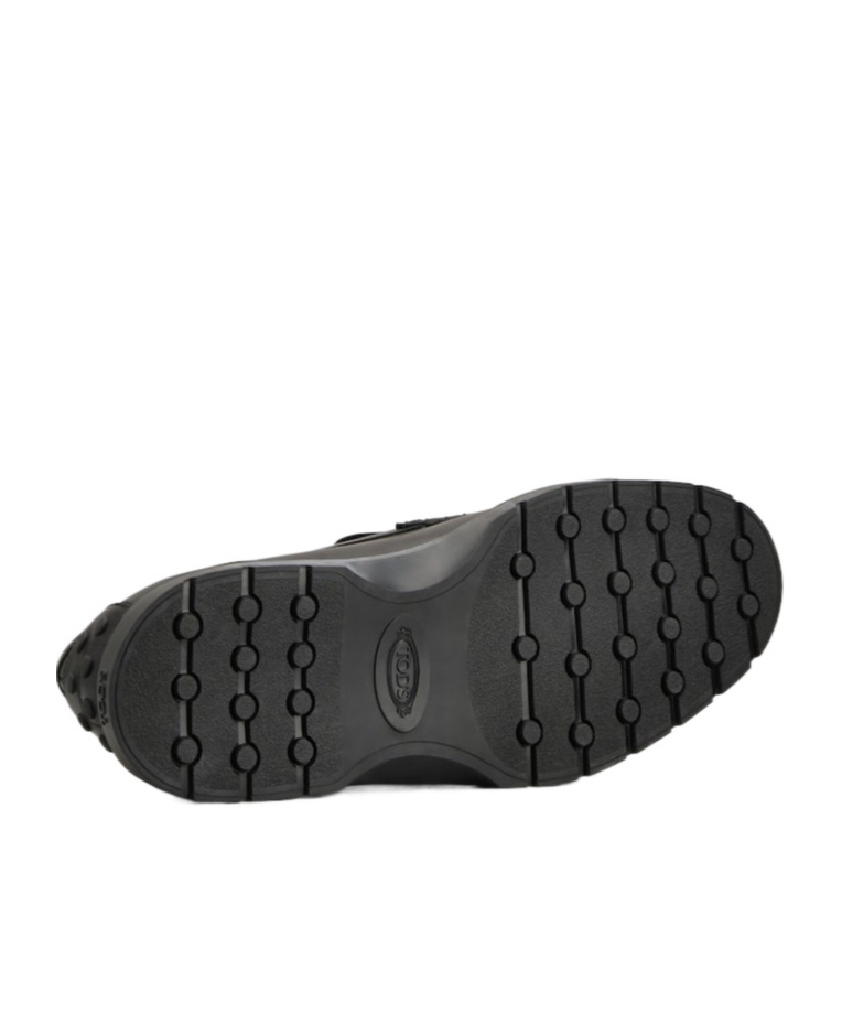 Tod's Round Head Loafer Shoes In Black