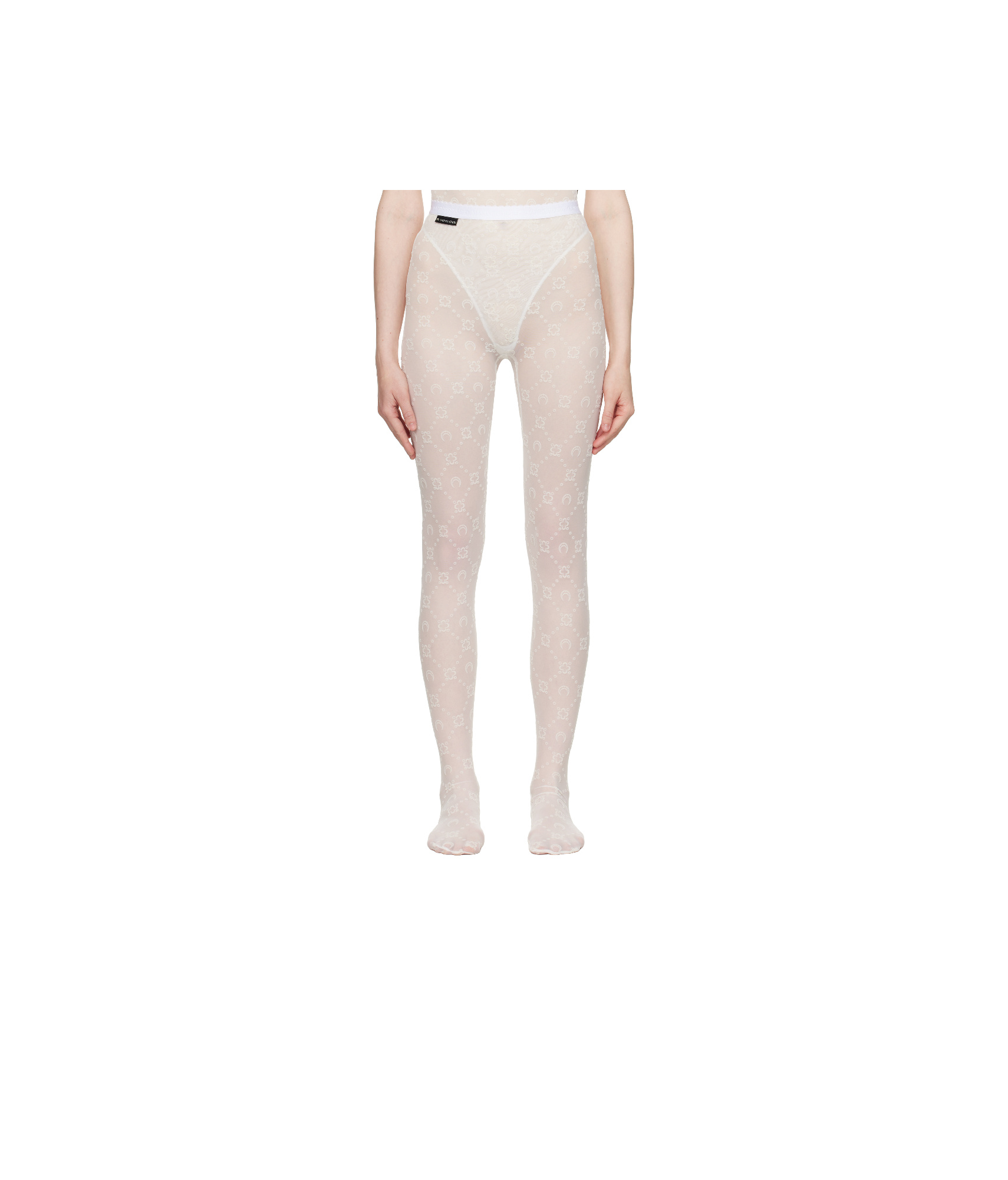 Marine Serre Recycled Mesh Flock Tights