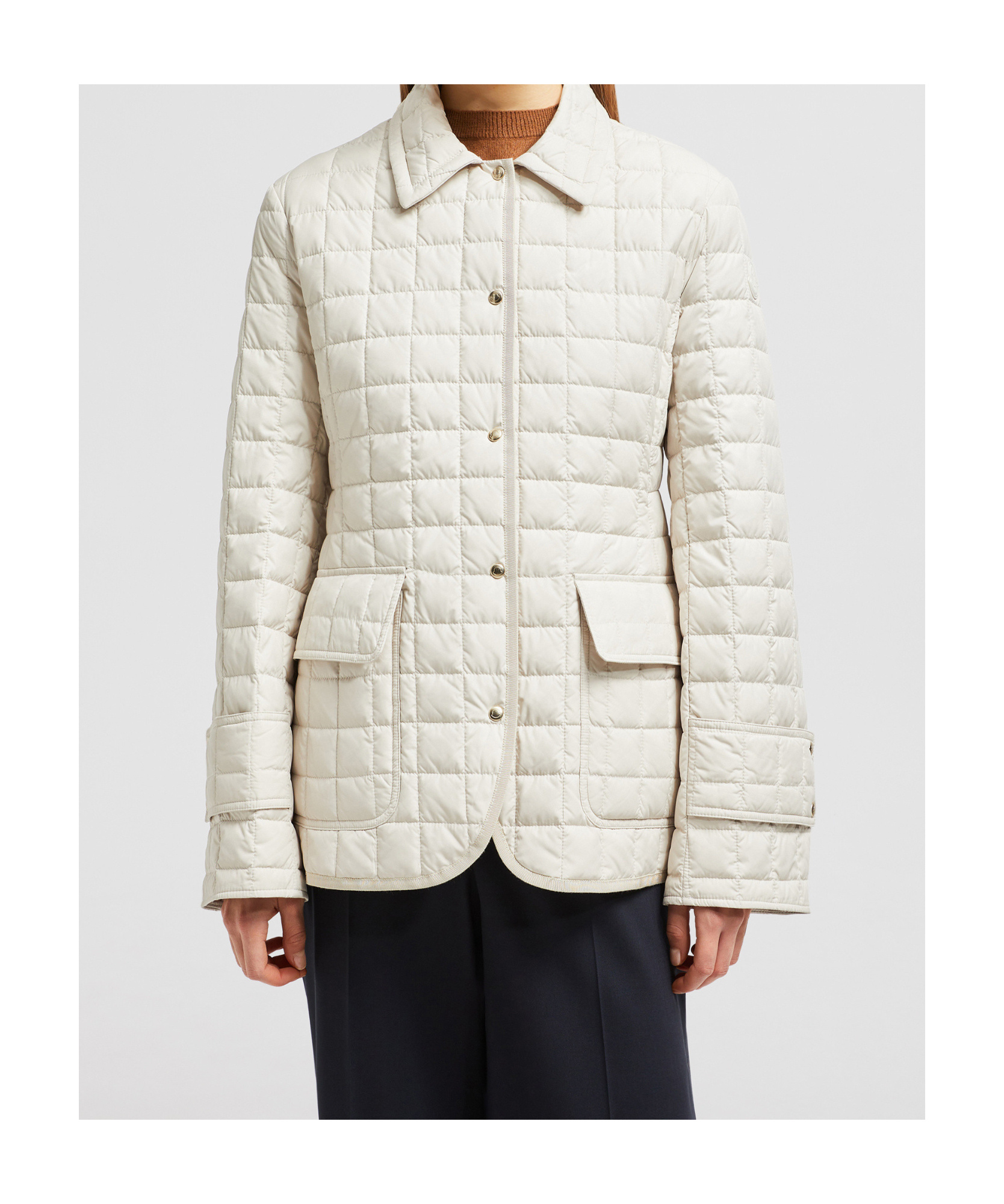 Moncler Epinal Square Quilted Down In White