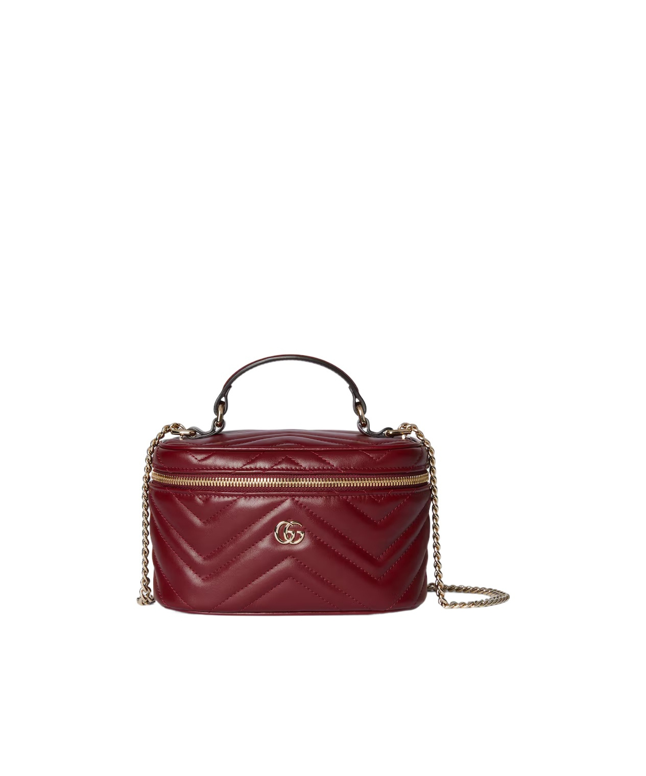 Gucci Gg Marmont Mini Vanity Bag In Burgundy