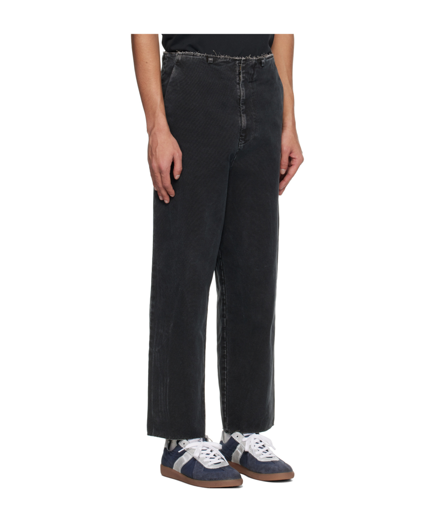 Mm6 Maison Margiela Black Faded Jeans In Black