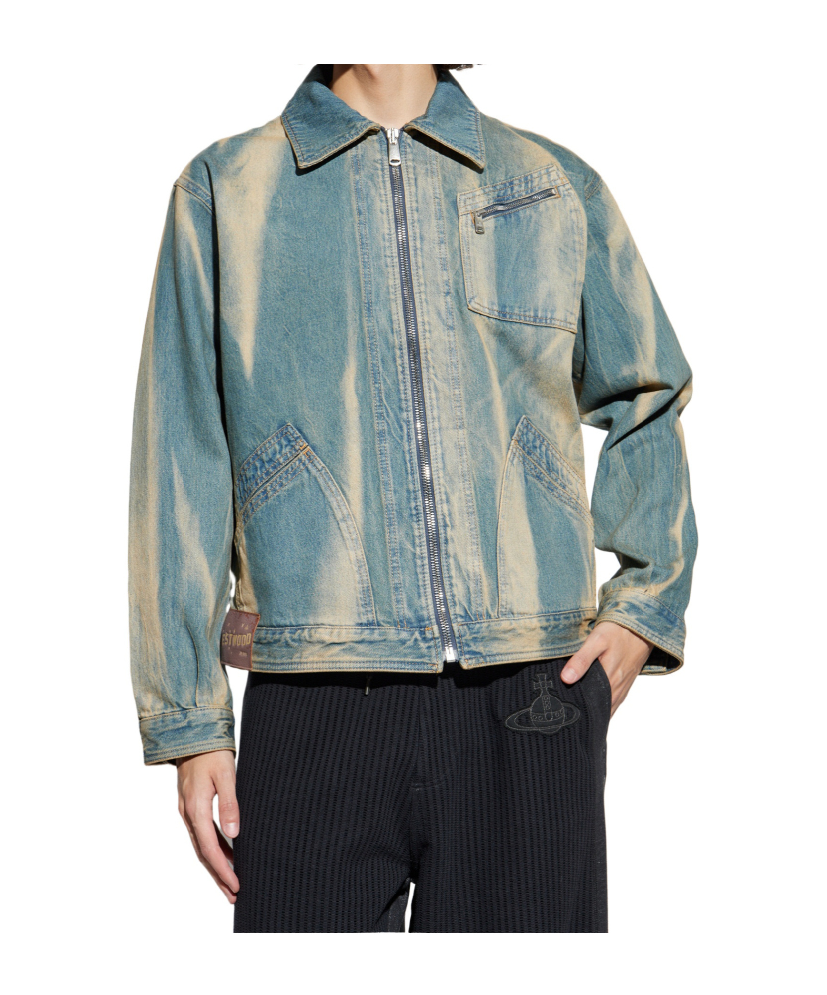 Vivienne Westwood Piranha Denim Jacket In Blue