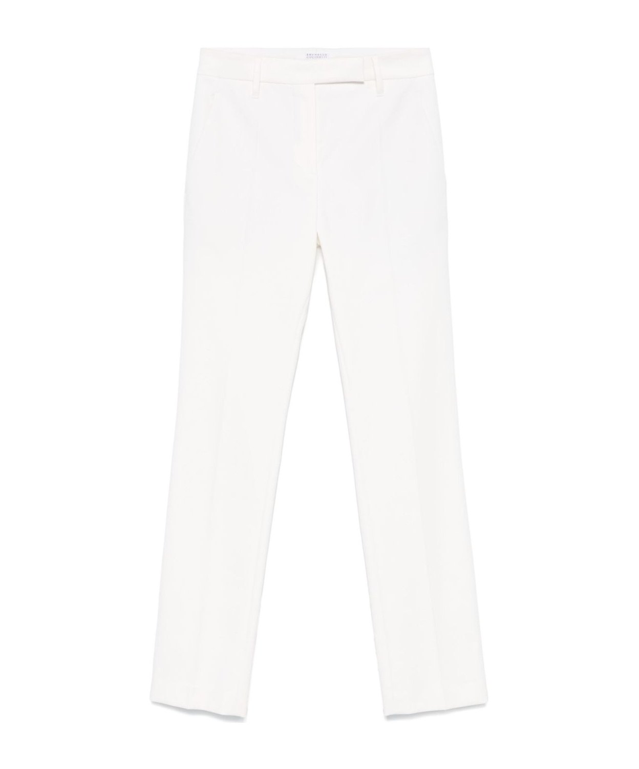 Brunello Cucinelli Twill Trousers In White