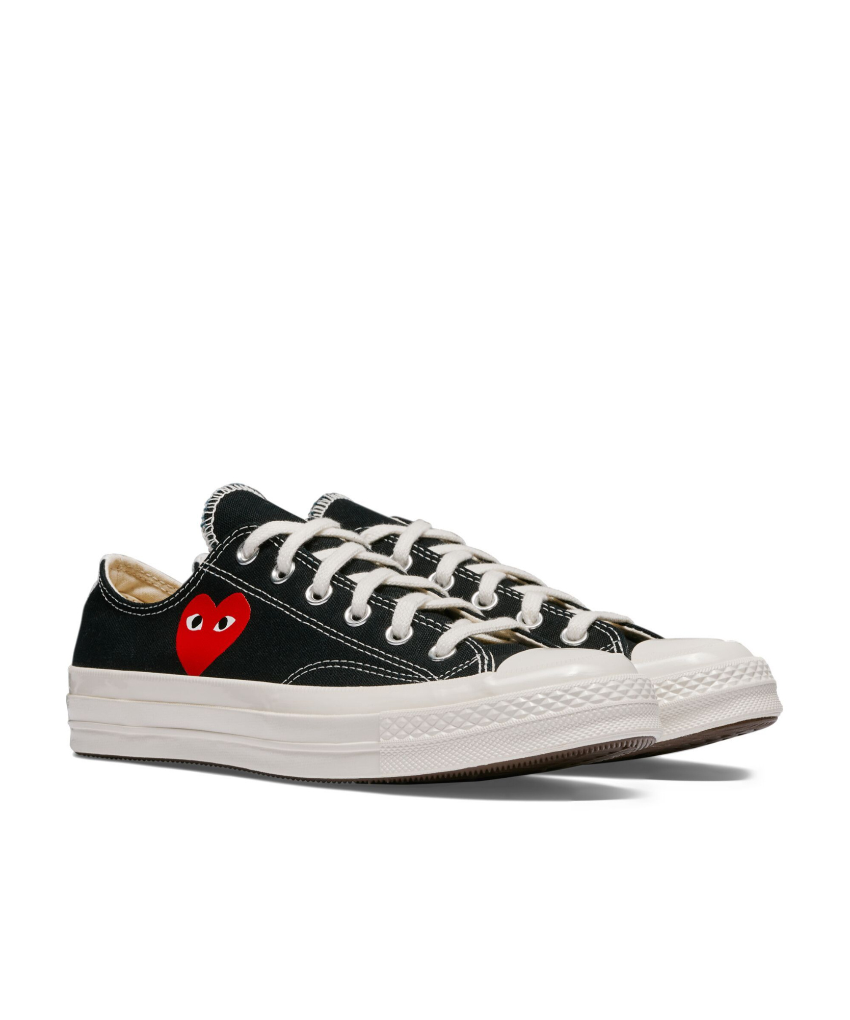 Comme Des Garçons Play Black Converse Edition Chuck 70 Cdg Ox Sneakers In White