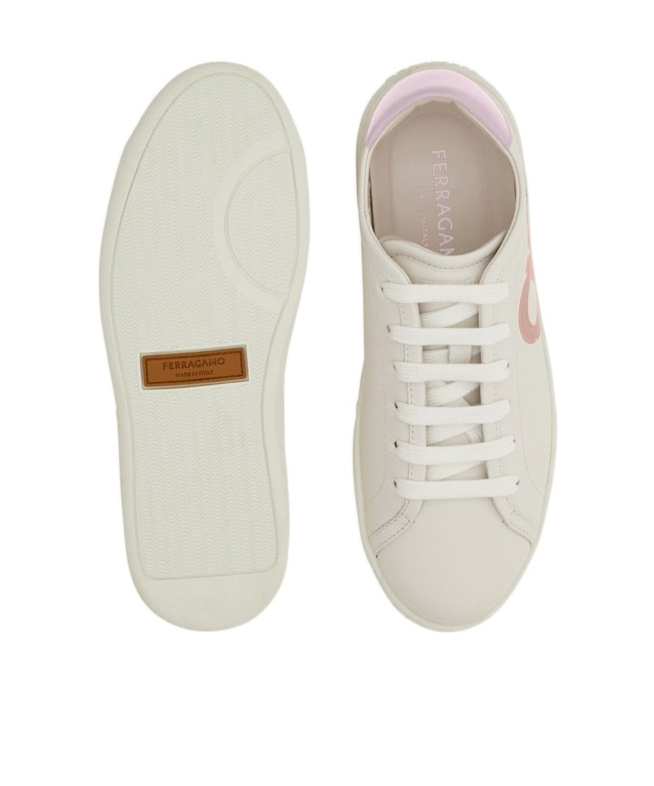 Ferragamo Sneakers In White/pink