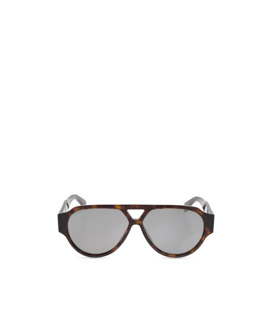 Bottega Veneta Logo Sunglasses In Gray
