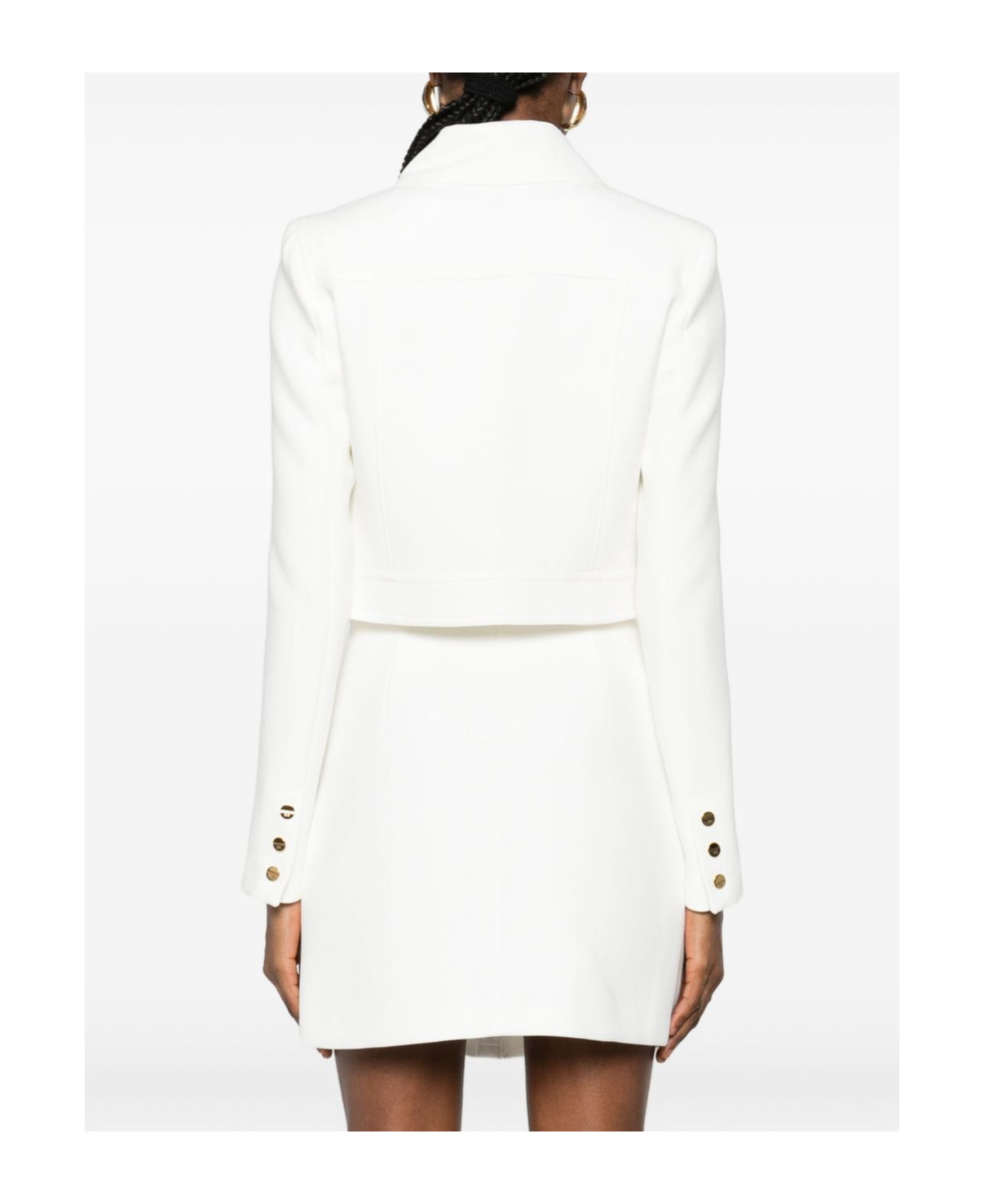 Elisabetta Franchi Jackets Light And Natural In White