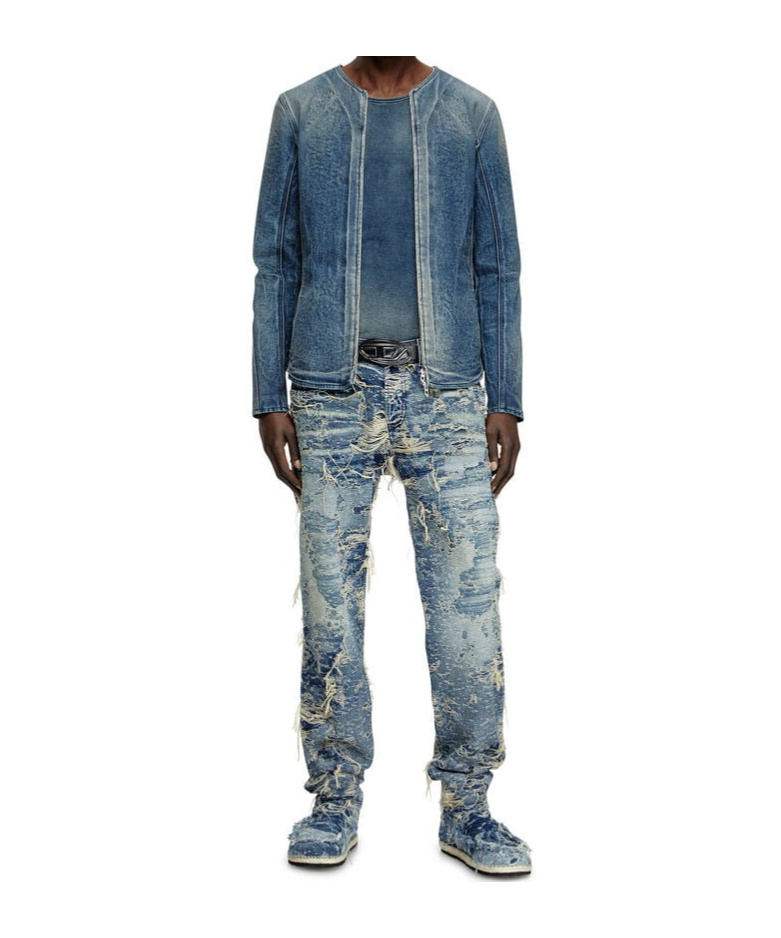 Diesel Regular Distressed Jeans 2023 D-finitive 09m04 In Blue