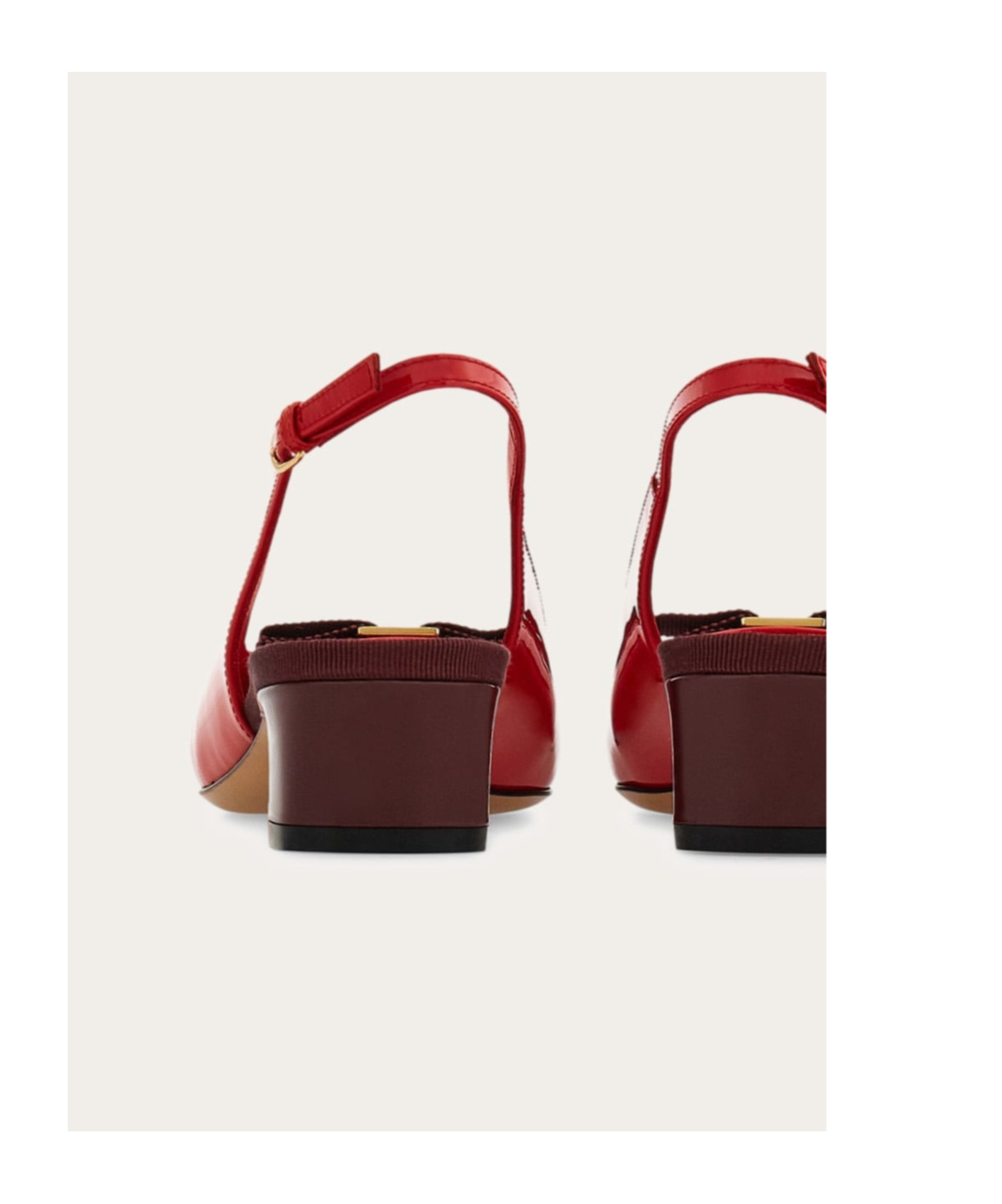 Ferragamo Rivada 30 Patent Leather Slingback Pumps In Red