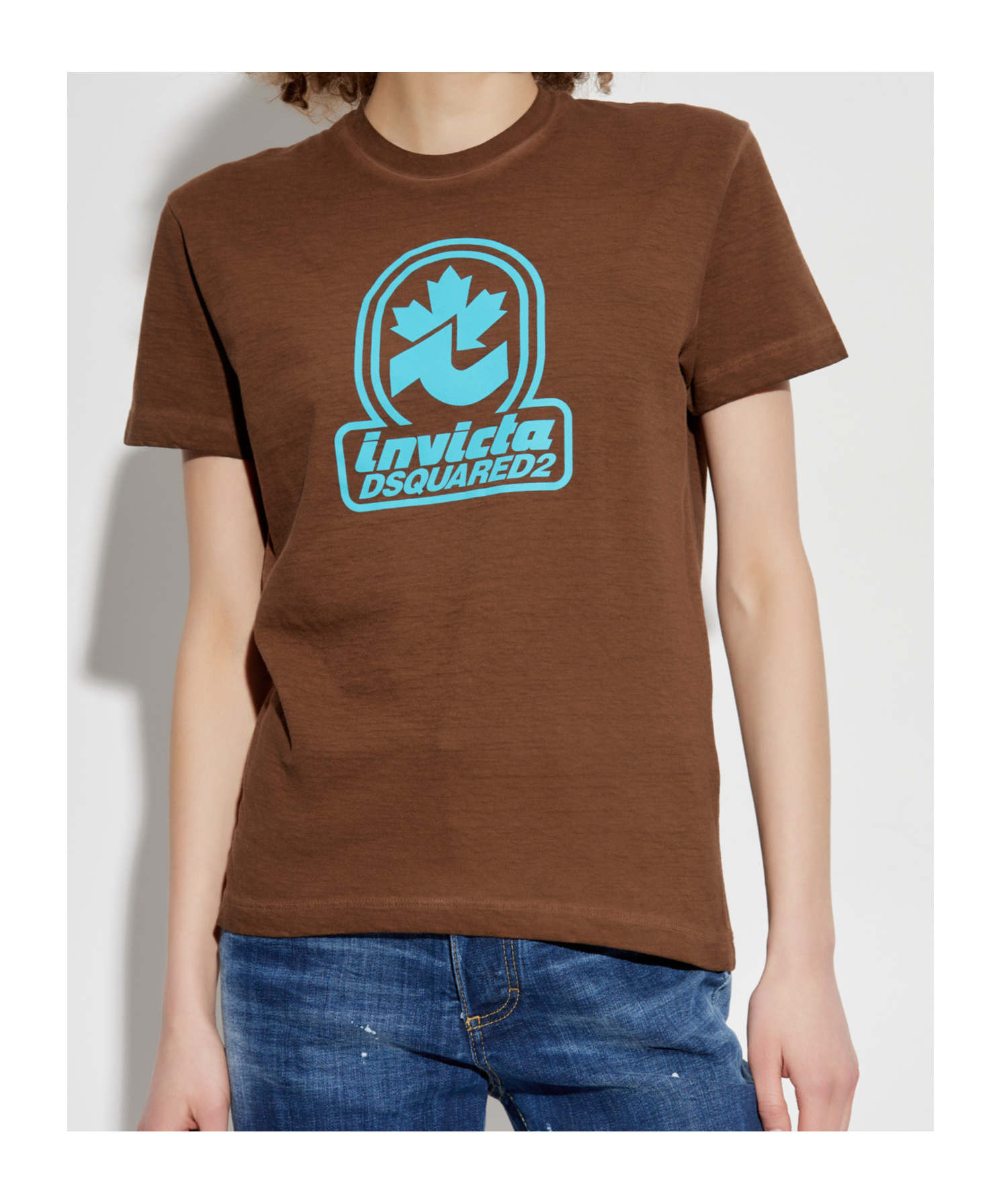 Dsquared2 Printed T-shirt In Brown