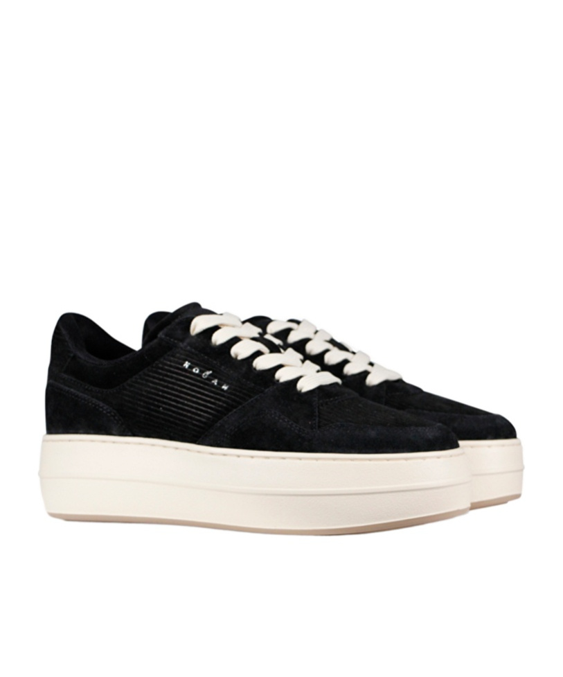 Hogan Skyscraper Suede Platform Sneakers In Black
