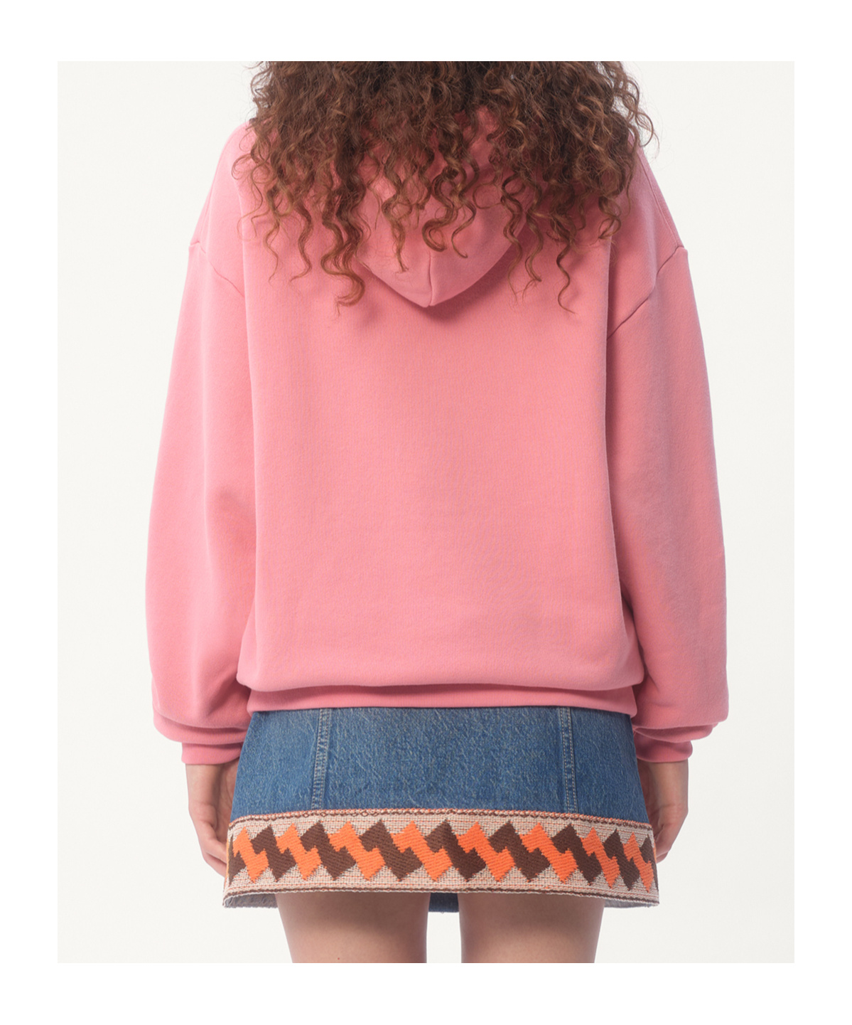 Shop Valentino Cotton Sweatshirt With Hood And Chez  Print In Pink