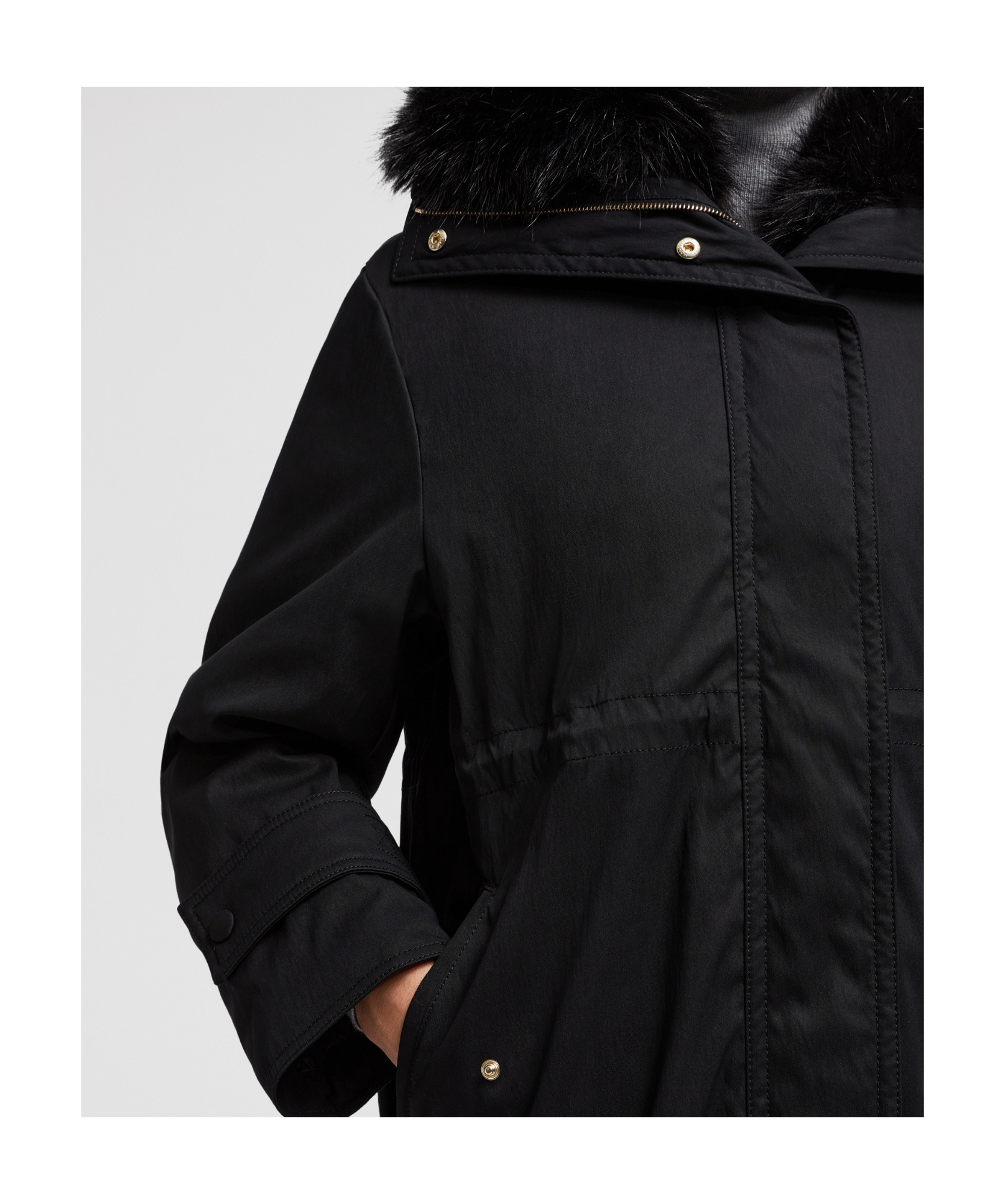 Moncler Bresis Hooded Parka Coat In Black