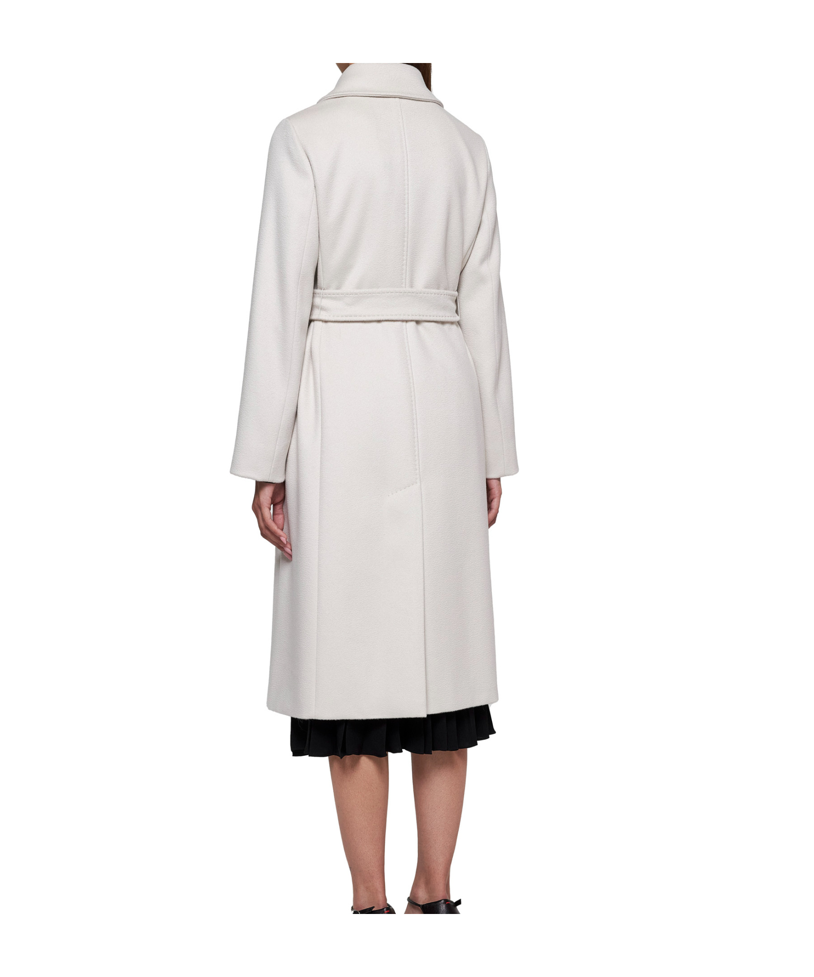 Max Mara Long-sleeved Coat In White
